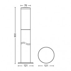 Stalp iluminat exterior Philips Utrecht 20W