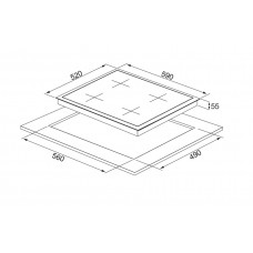 Plita pe gaz Pyramis 60KF 3070 Sticla beige & Fonta