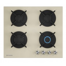 Plita pe gaz Pyramis 60KF 3070 Sticla beige & Fonta Plita pe gaz Pyramis 60KF 3070 Sticla beige & Fonta