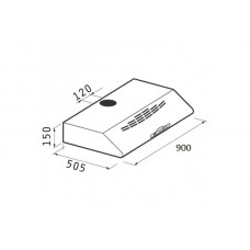 Hota Pyramis Clasica Inox 2 motoare 90 cm, 065005201