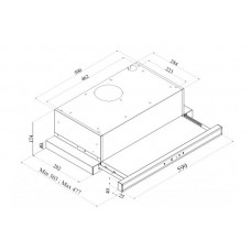 Hota telescopica Pyramis Sliding Black TRC 60cm