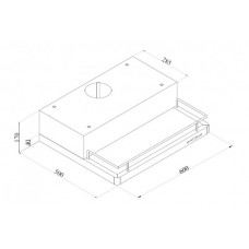 Hota clasica Pyramis Silver Shelf 2 motoare 60cm
