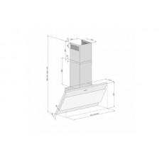 Hota decorativa Pyramis Inox & Sticla Neagra Attento 60cm