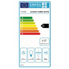 Hota telescopica turbo Pyramis Eliteline 60cm, alb