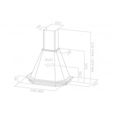 Hota rustica Pyramis RUSTIC CHIMNEY EL90 90cm