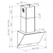 Hota decorativa Pyramis LIVELO touch control 60cm