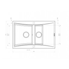 Chiuveta pentru bucatarie Pyramis Pyragranite SOFTLINE 1 1/2B1D 79x51 Bej