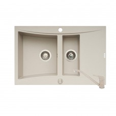 Set Pyramis granit chiuveta bucatarie SOFTLINE 1 1/2B 1D + baterie MINUET Beige