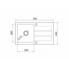 Set Pyramis NEXT 1B1D 76x44 si baterie Ossia Bej