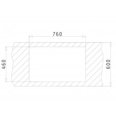 Chiuveta pentru bucatarie Pyramis Pyragranite ARKADIA SQ 1B1D 78x48 Bej