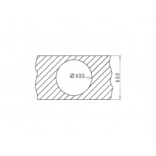 Chiuveta pentru bucatarie Pyramis compozit Cercio Ø 48.5 1B Bej + baterie