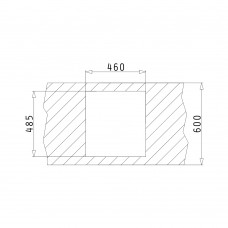 Chiuveta pentru bucatarie Pyramis CALEA 1B 48x50,5 Alb