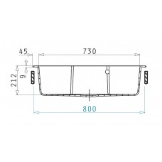 Chiuveta pentru bucatarie Pyramis compozit Aeolia 1B 82x50cm Grano