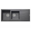 Chiuveta pentru bucatarie granit Pyramis Alazia 116x50 1 3/4B 1D Iron Grey