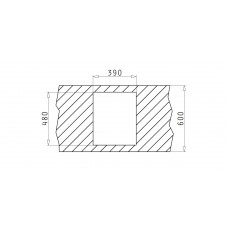 Chiuveta bucatarie Pyramis granit ISTROS 41x50 1B, negru