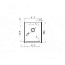 Chiuveta bucatarie Pyramis granit ISTROS 41x50 1B, gri
