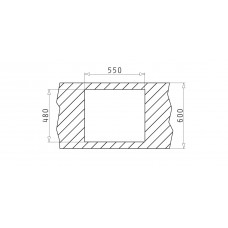 Chiuveta bucatarie Pyramis granit ISTROS 57x50 1B alb