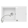 Set chiuveta granit SPARTA PLUS & baterie OSSIA – Snow