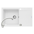 Set chiuveta granit SPARTA PLUS & baterie OSSIA – Snow