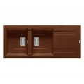 Chiuveta bucatarie granit KARTESIO 116x50 2B 1D Chocolate Chiuveta bucatarie granit KARTESIO 116x50 2B 1D Chocolate