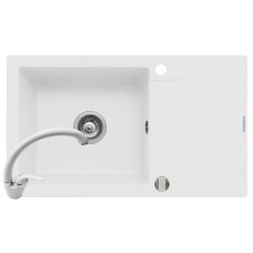 Set chiuveta KORFU 78x46 1B1D & baterie OSSIA - Snow Set chiuveta KORFU 78x46 1B1D & baterie OSSIA - Snow