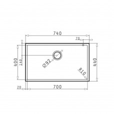Chiuveta bucatarie Pyramis granit TETRAGON 70x40 1B Beige