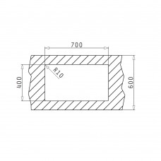 Chiuveta bucatarie Pyramis granit TETRAGON 70x40 1B Beige