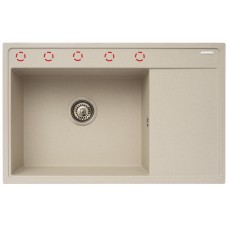 Chiuveta pentru bucatarie Pyramis granit Camea 79x50 1B 1D Bej