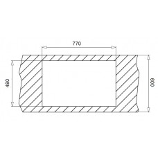 Chiuveta pentru bucatarie Pyramis granit Camea 79x50 1B 1D Bej