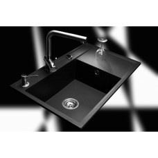 Chiuveta pentru bucatarie Pyramis granit Camea 79x50 1B 1D Bej