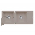 Set chiuveta bucatarie MIDO 116x50 2B 1D & baterie BELLO - Beige