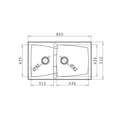 Chiuveta bucatarie Pyramis granit Caldera 86x51 1 3/4B Gri