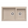 Chiuveta pentru bucatarie Pyramis granit Alazia 86x50 1 3/4B Bej