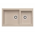 Chiuveta pentru bucatarie Pyramis granit Alazia 86x50 1 3/4B Bej