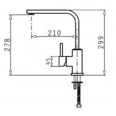 Baterie pentru bucatarie Pyramis CECILIA inox