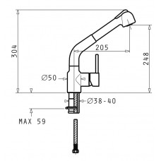 Baterie de bucatarie Pyramis Balata Mocha