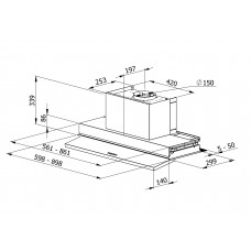 Hota telescopica Pyramis SLIVER 60 60cm