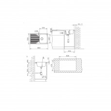 Set chiuveta soft compozit Stripe DUROTHEK 1B 1D DR & baterie Ossia - Alb