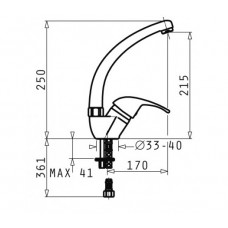 Set Pyramis inox chiuveta bucatarie KIBA LN + baterie SERENO