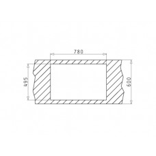 Chiuveta pentru bucatarie Pyramis inox ISTROS 74x40 1B SM