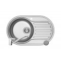 Set Pyramis chiuveta inox SR Mini 1B1D ST LN & baterie Asalia