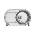 Set Pyramis chiuveta inox SR Mini 1B1D DR LN & baterie Asalia Set Pyramis chiuveta inox SR Mini 1B1D DR LN & baterie Asalia