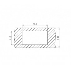 Chiuveta pentru bucatarie Pyramis inox ET78 Fork 78x43,5 DR LN