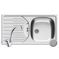 Set Pyramis inox chiuveta bucatarie si baterie ET78 Fork DR LN + SERENO