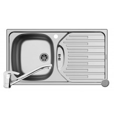 Set Pyramis inox chiuveta bucatarie ET FORK ST LN + baterie ASALIA