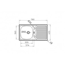 Set Pyramis inox chiuveta bucatarie si baterie ET78 Fork ST LN + SERENO