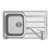 Set Pyramis inox chiuveta bucatarie ATHENA 79x50 1B 1D LN + baterie MODO CROM
