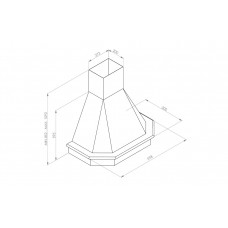 Hota rustica Pyramis Rustic Chimney CHR117N Avena