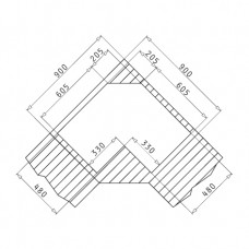 Chiuveta bucatarie Pyramis inox CELESTE 83x83 2B 1D DR SM