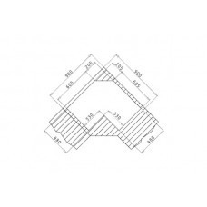 Chiuveta pentru bucatarie Pyramis inox CELESTE 83x83 2B 1D ST SM